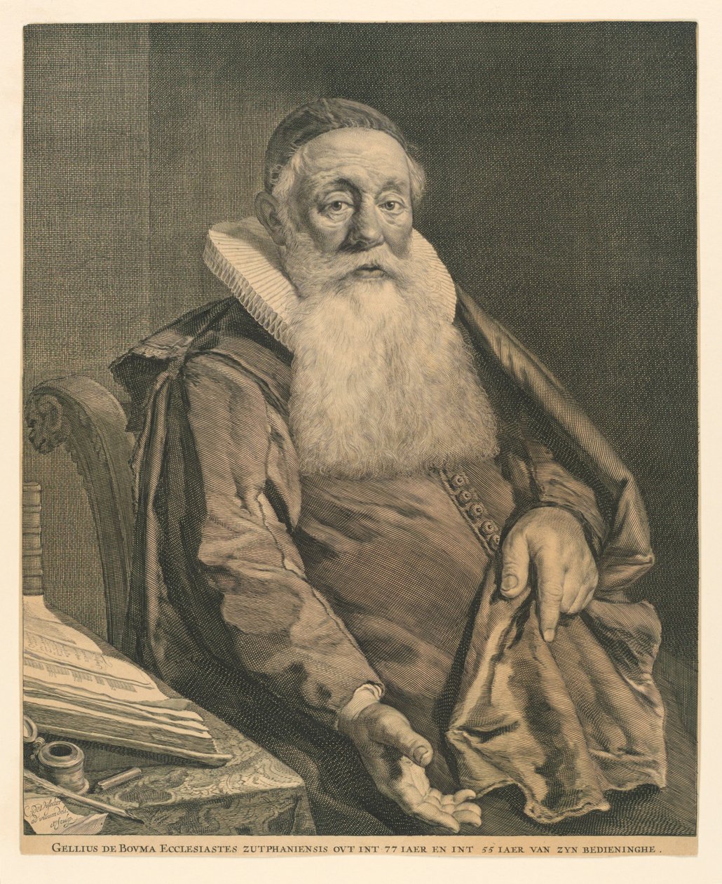 Portrait de Gellius de Bouma - Cornelis Visscher