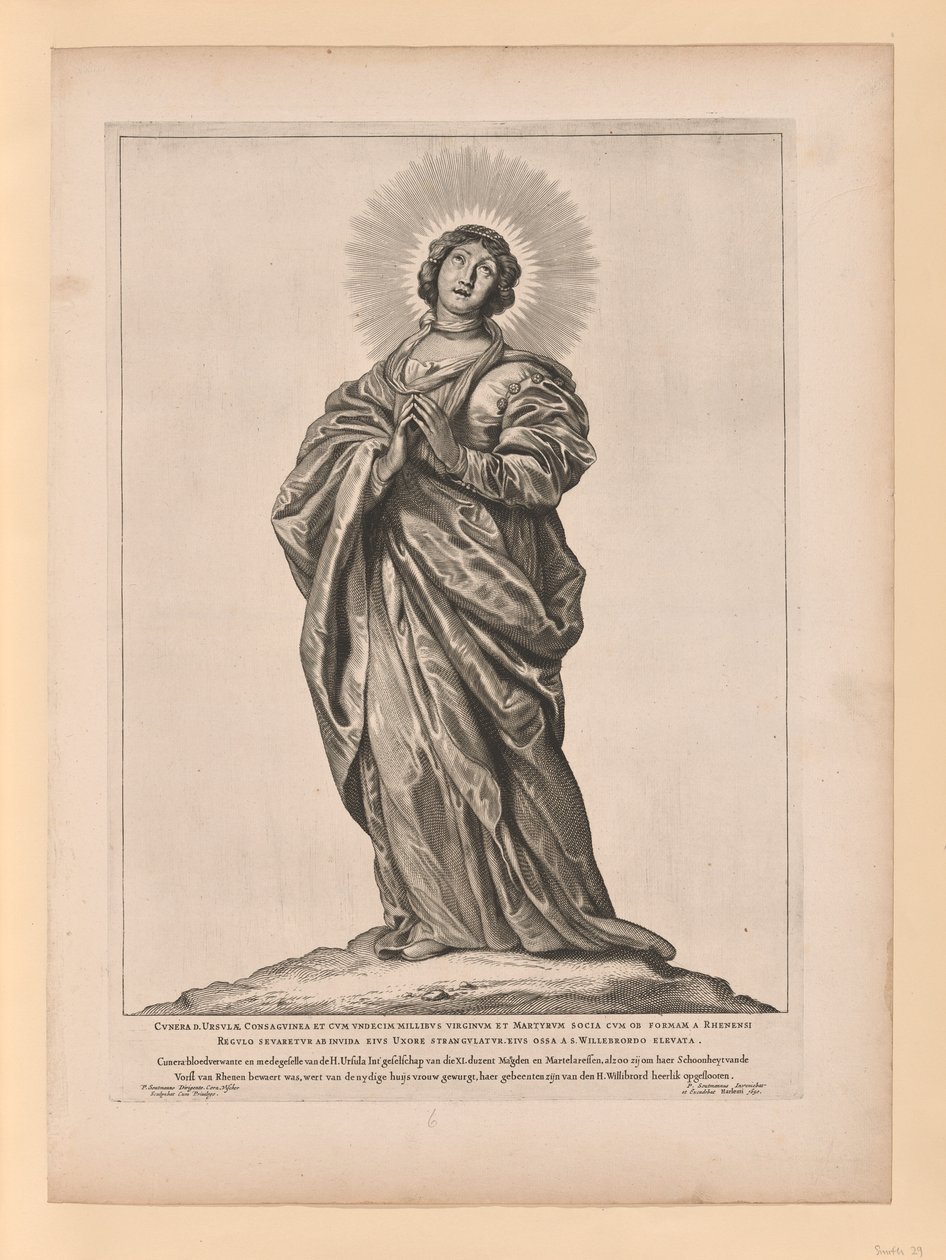 Saint Cunera, de Saints du Nord et du Sud des Pays-Bas - Cornelis Visscher