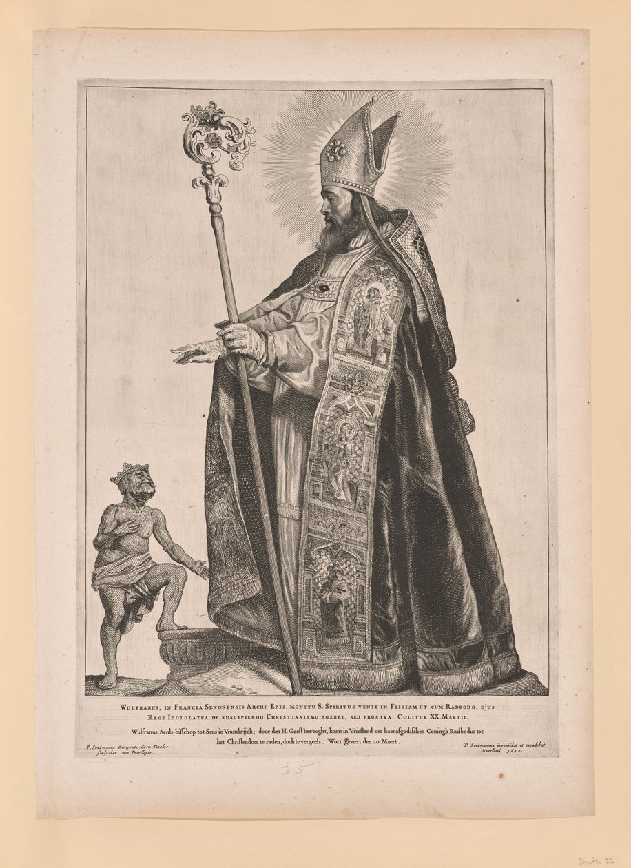Saint Swithbert, de Saints des Pays-Bas du Nord et du Sud - Cornelis Visscher