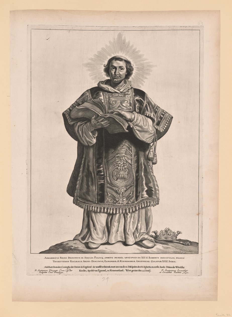Saint Werenfridus, extrait de Saints des Pays-Bas du Nord et du Sud - Cornelis Visscher