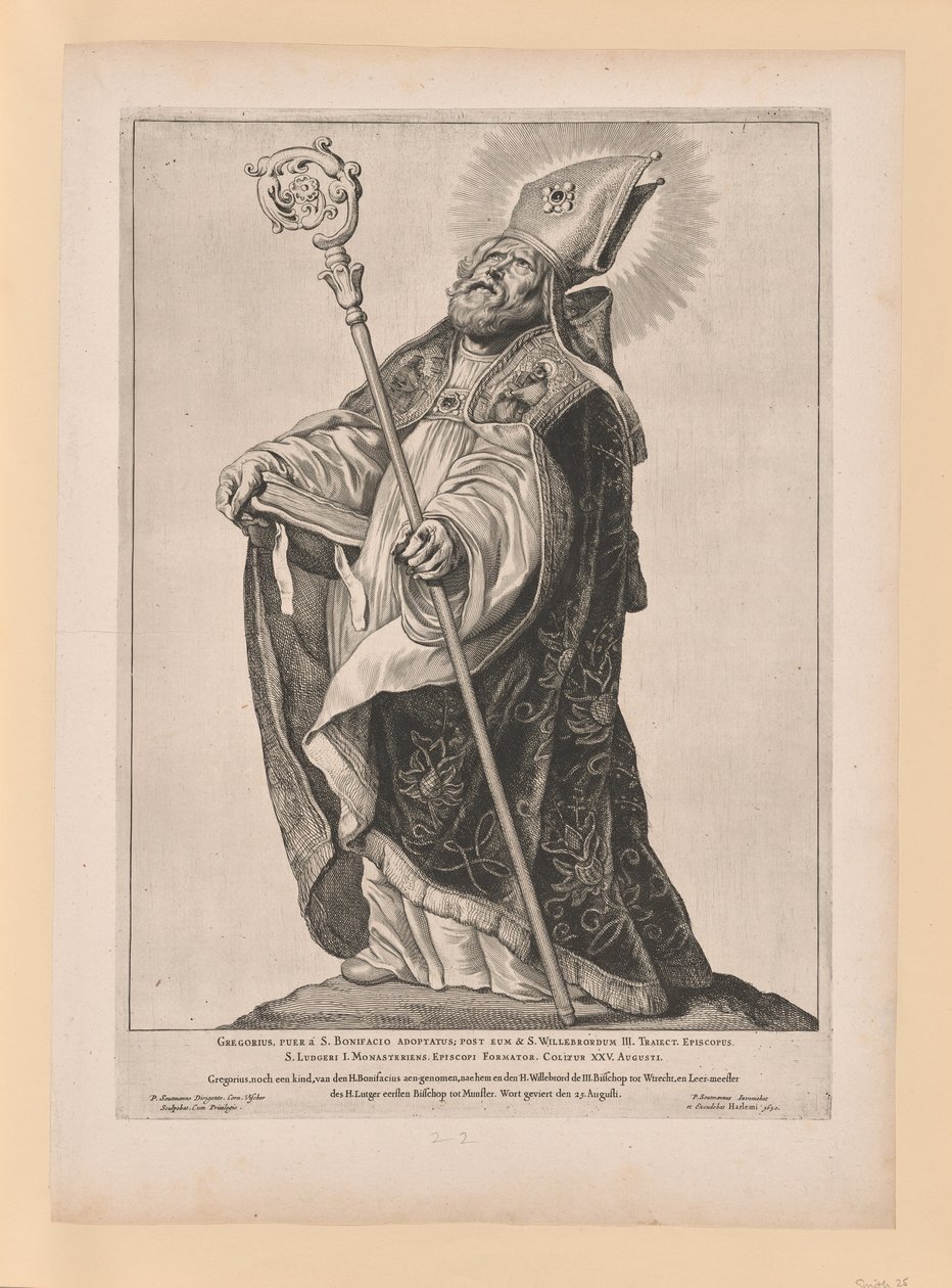 Saint Willebrord, de Saints des Pays-Bas du Nord et du Sud - Cornelis Visscher
