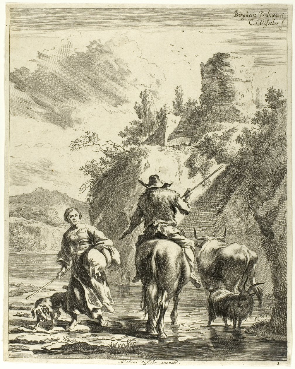 Le Passage de la Rivière - Cornelis Visscher