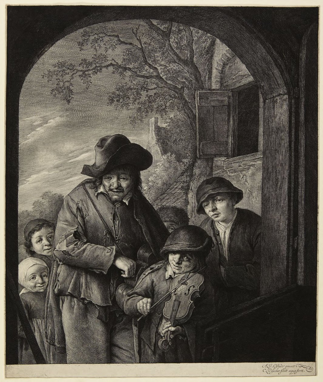 Les musiciens itinérants - Cornelis Visscher