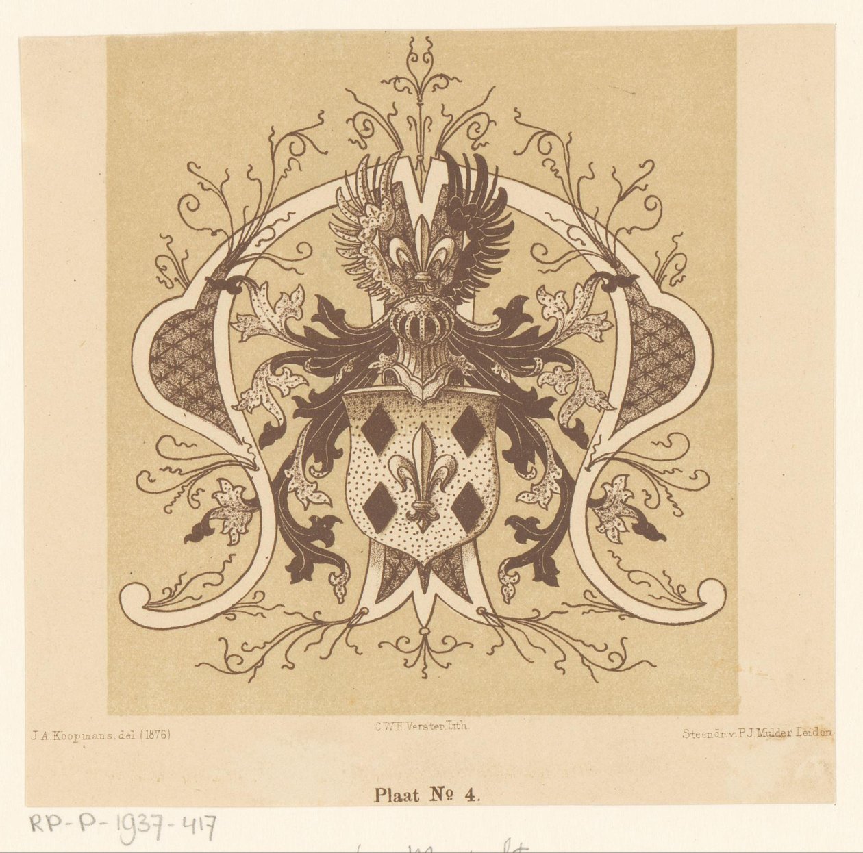 Blason de la famille Van Mansvelt - Cornelis Willem Hendrik Verster van Wulverhorst