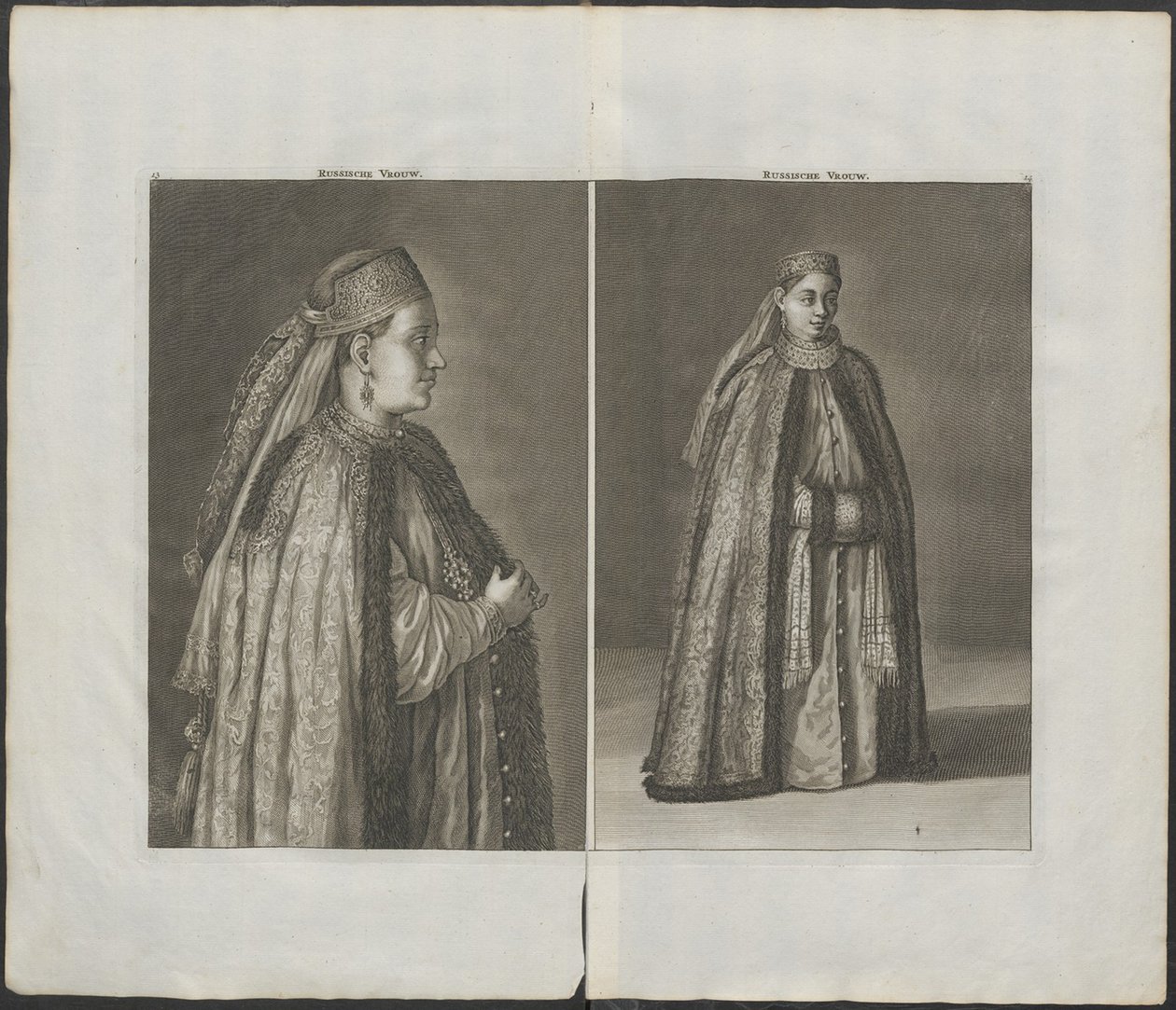 Femme russe De: Reizen over Moskovië, 1711 - Cornelis de Bruijn