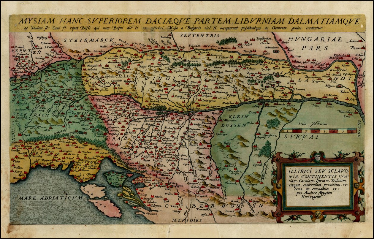 Carte du nord des Balkans de 1593 par Cornelis de Jode - Cornelis de Jode