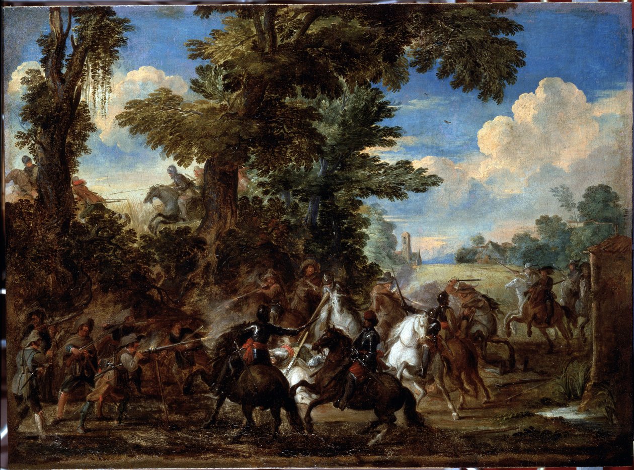 Scène de bataille - Cornelis de Wael