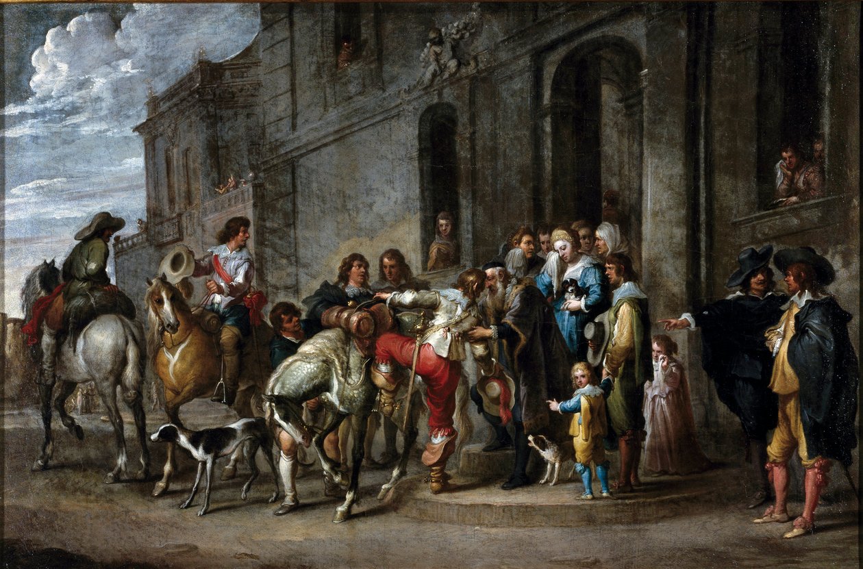 Parabole de la Bible : Le départ du fils prodigue - Cornelis de Wael
