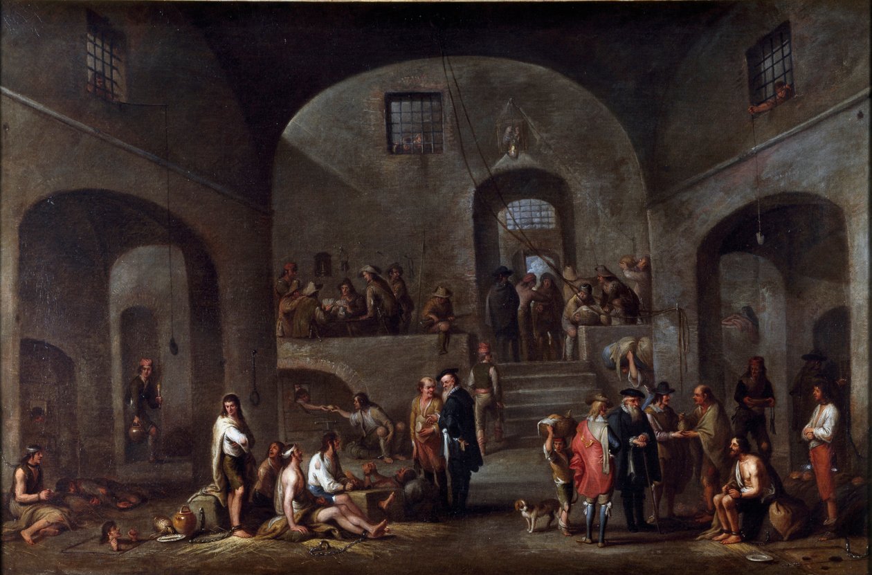 Les sept œuvres de miséricorde corporelle : "la visite des prisonniers" - Cornelis de Wael