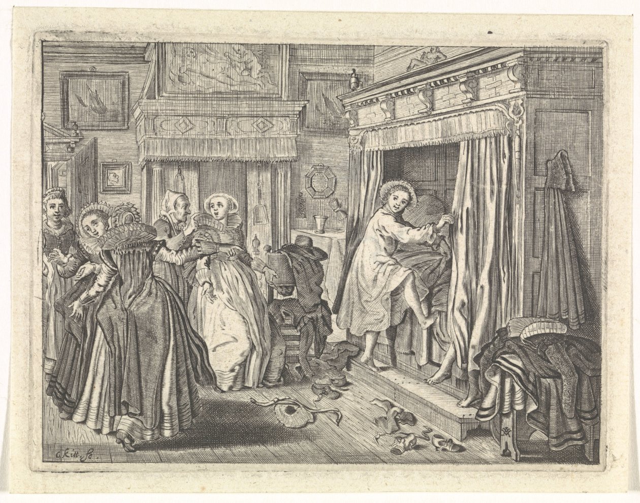 Scène de chambre - Cornelis van Kittensteyn