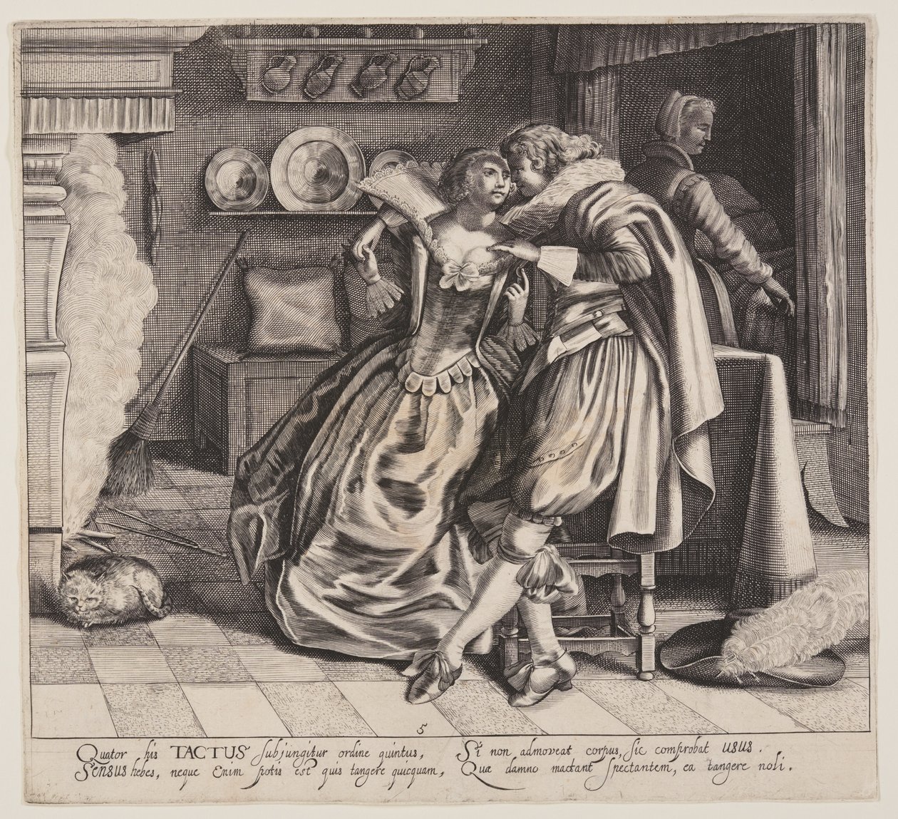 Tactus (toucher), tiré de Les cinq sens - Cornelis van Kittensteyn