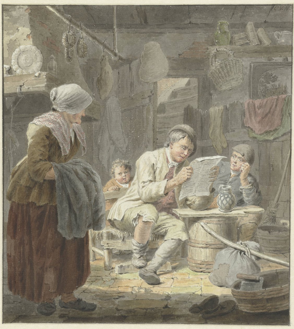 Le lecteur de journal - Cornelis van Noorde