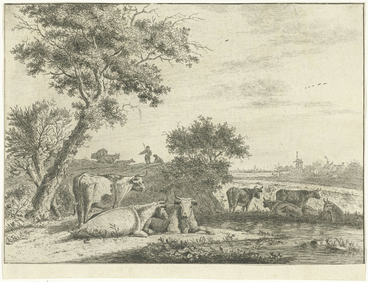 Paysage avec vaches - Cornelis van Noorde
