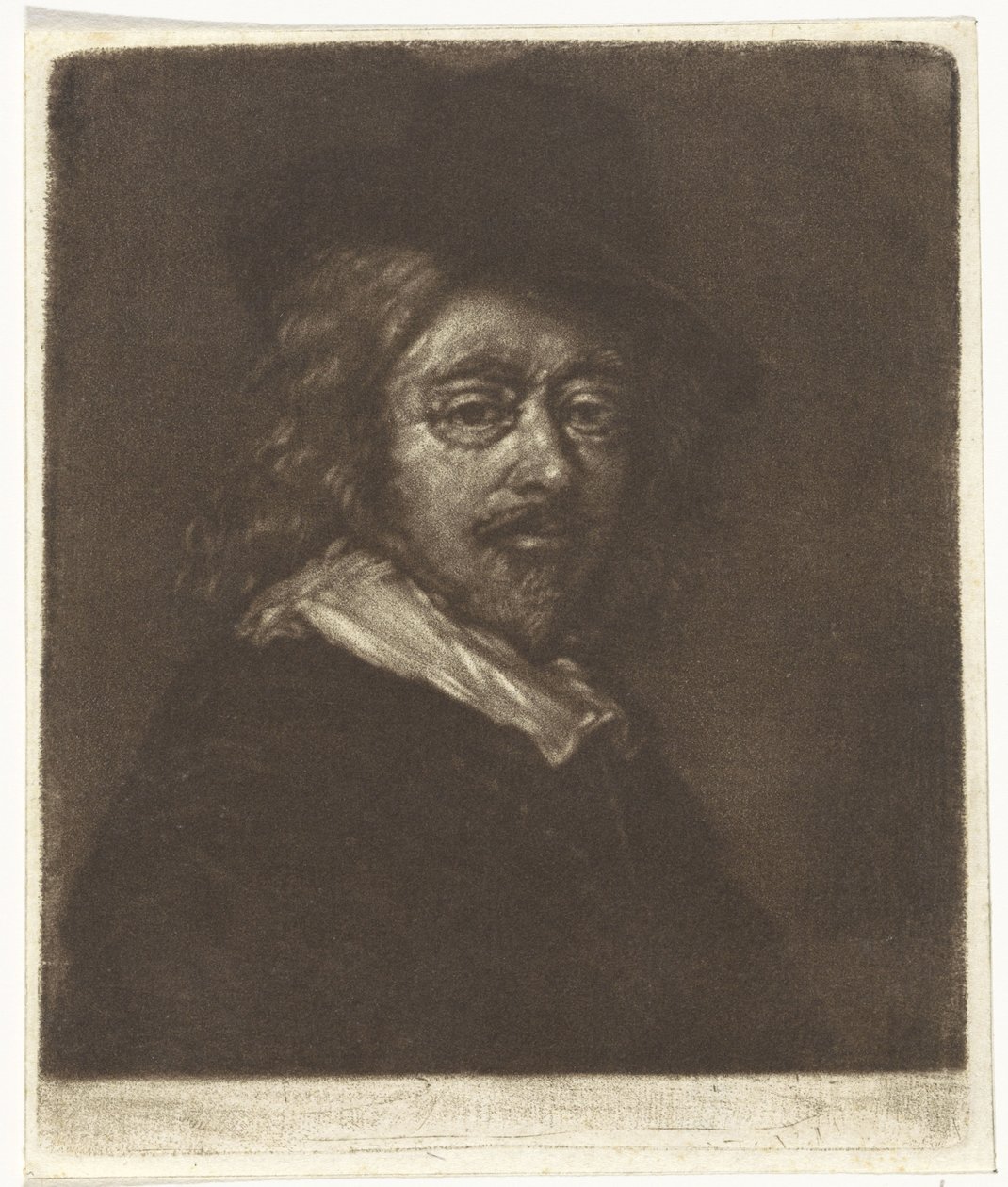Portrait de Frans Hals avec un chapeau - Cornelis van Noorde