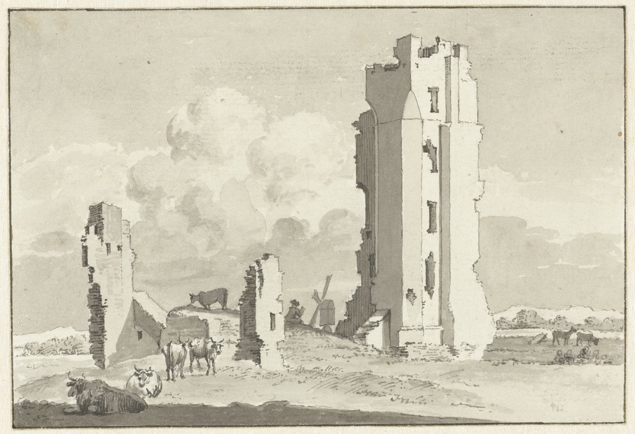 Ruine de la Maison à Clèves près de Haarlem - Cornelis van Noorde