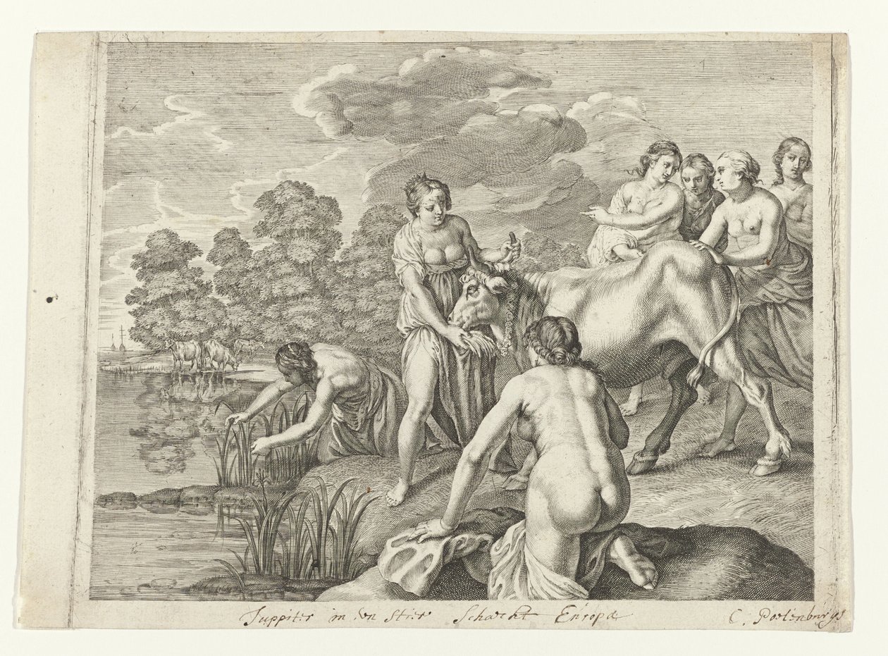 Jupiter enlevant Europe - Cornelis van Poelenburch (possibly)