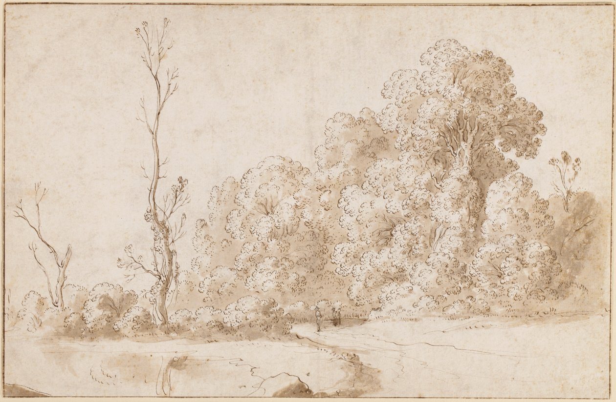 Paysage boisé - Cornelis van Poelenburgh or Poelenburch