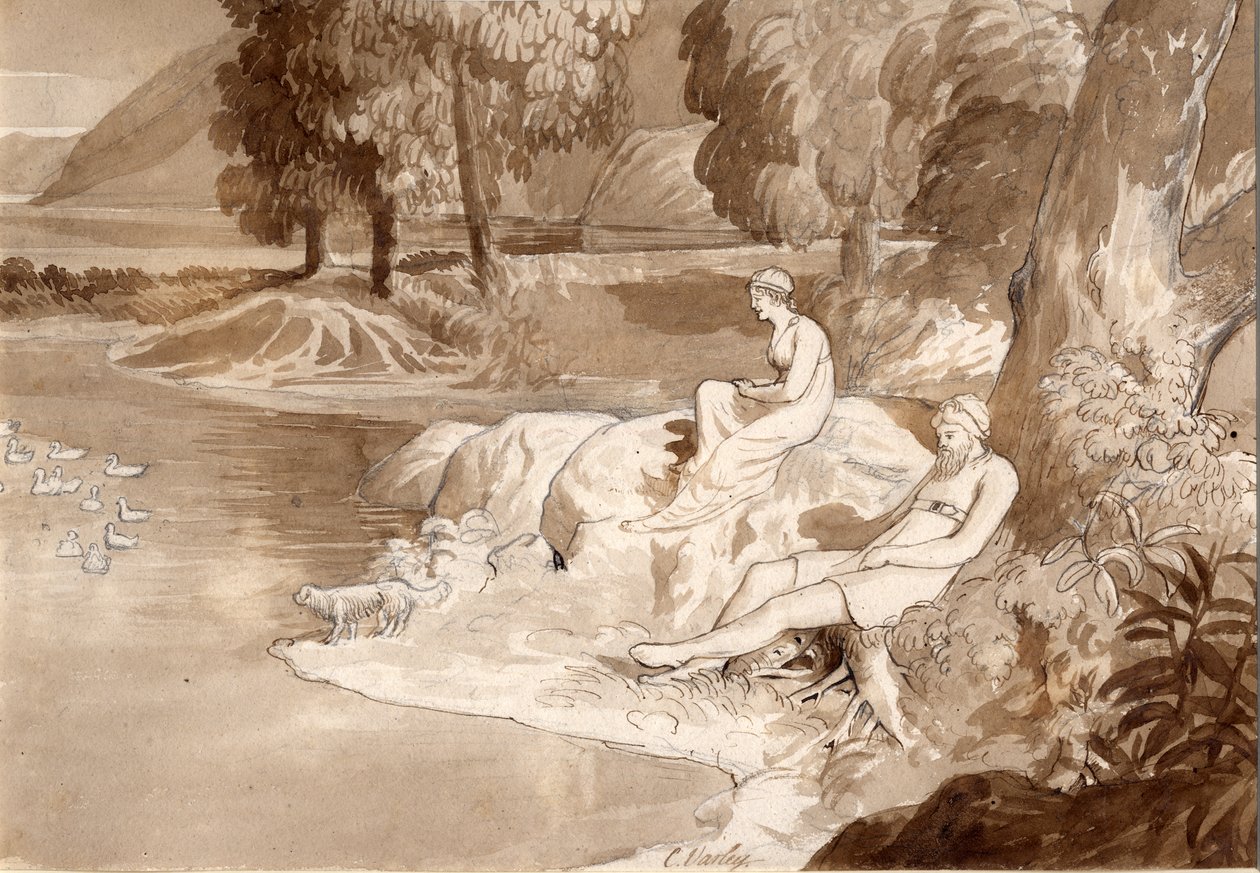 Illustration de La Dame du Lac, 1811 - Cornelius Varley