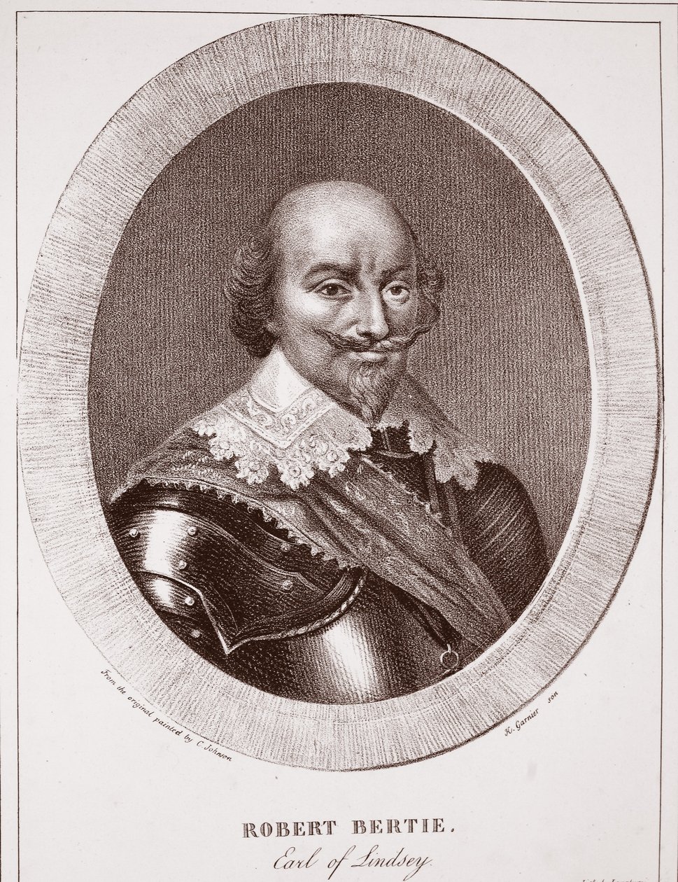 Robert Bertie, comte de Lindsey, attribué à H. Garnier, gravé par de Langlume - Cornelius I Johnson