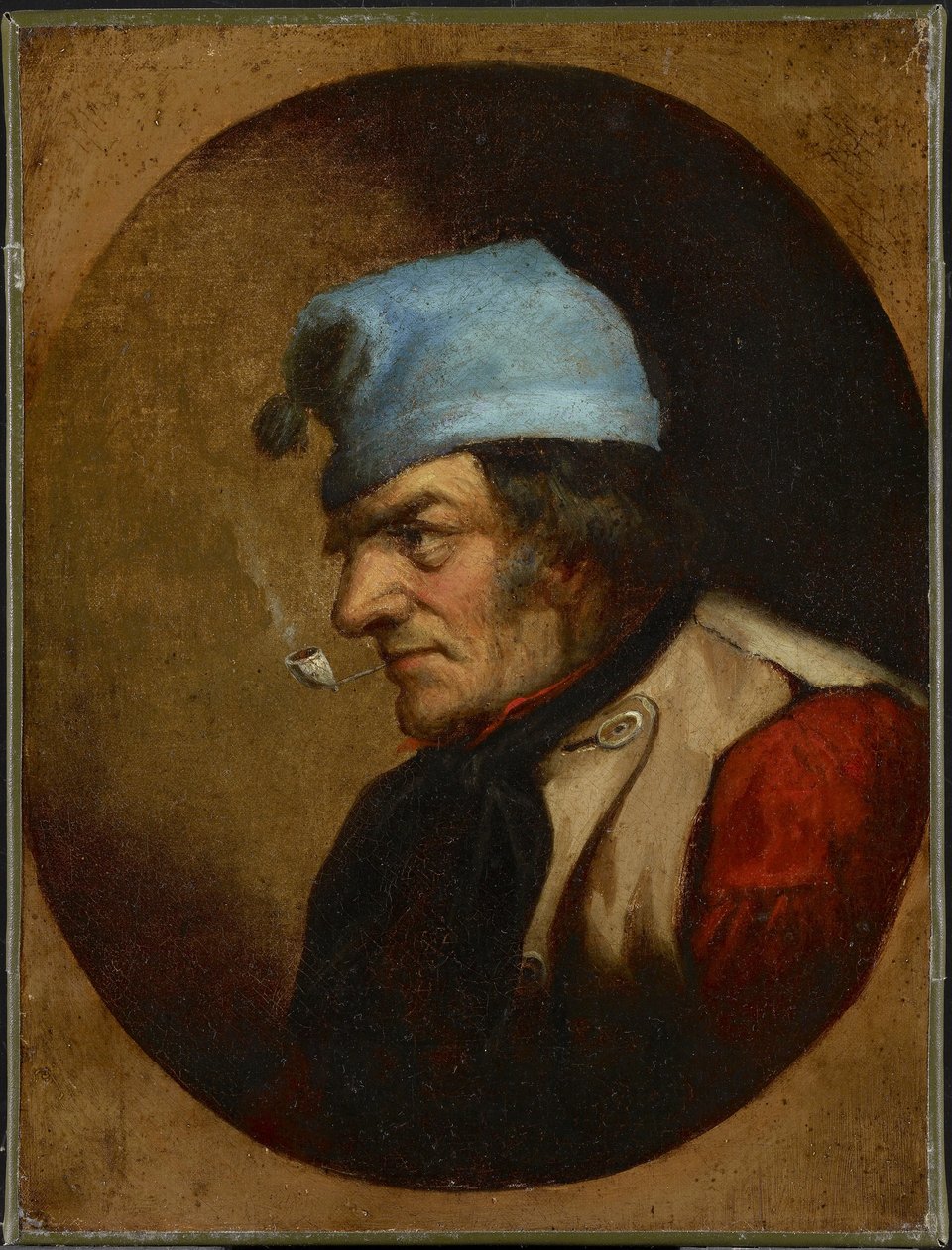 Habitant avec tuque bleue et pipe, vers 1855 - Cornelius Krieghoff