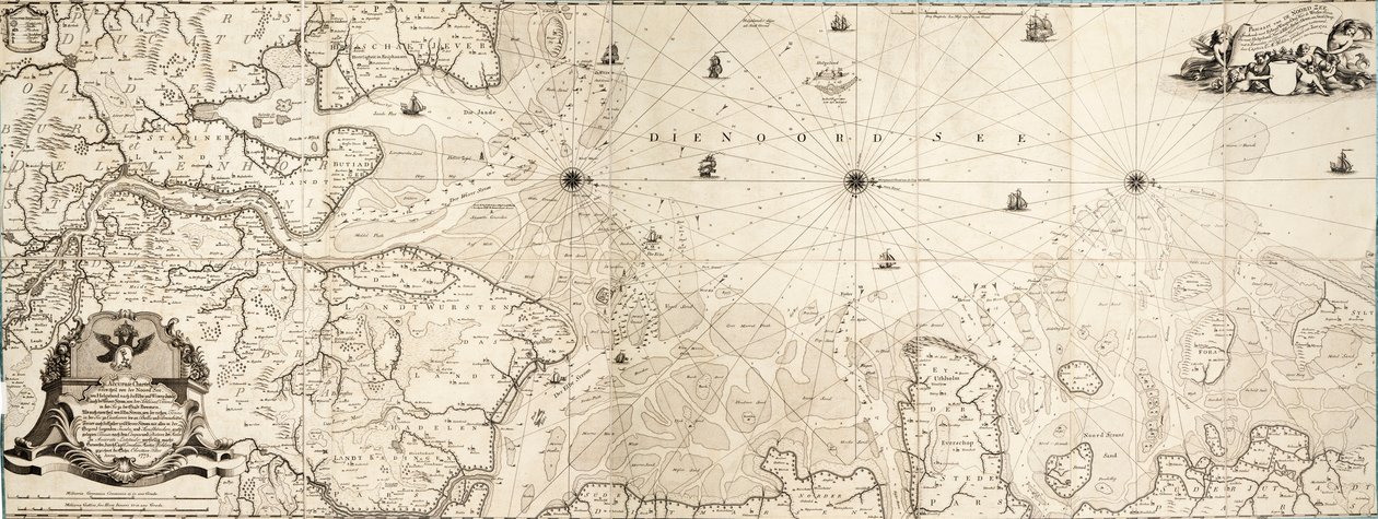 Carte de la mer du Nord - Cornelius Martin Wohlers