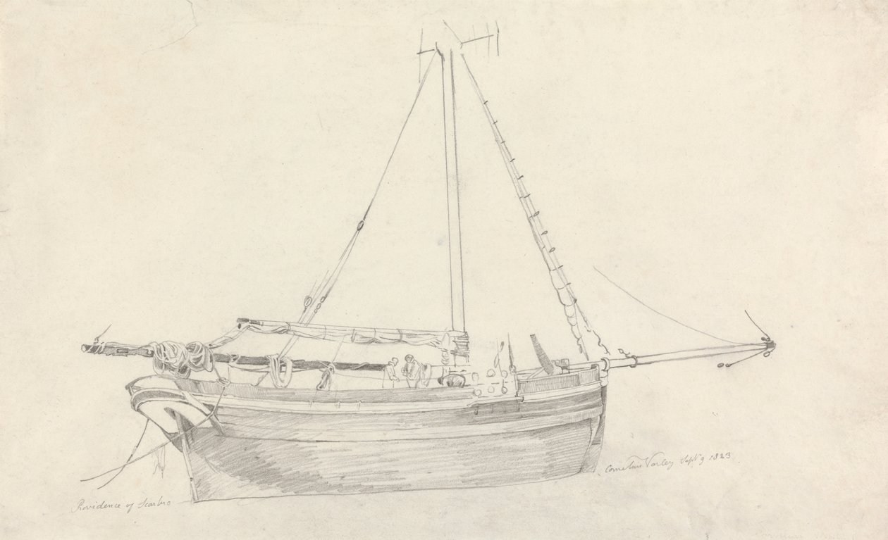 Bateau de pêche "Providence" de Scarborough - Cornelius Varley