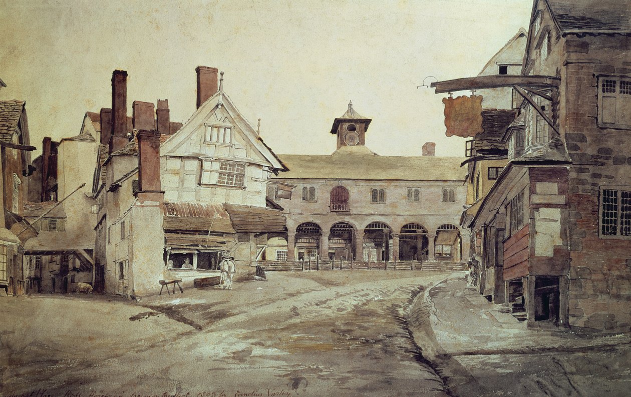 Place du marché, Hereford, 1803 - Cornelius Varley