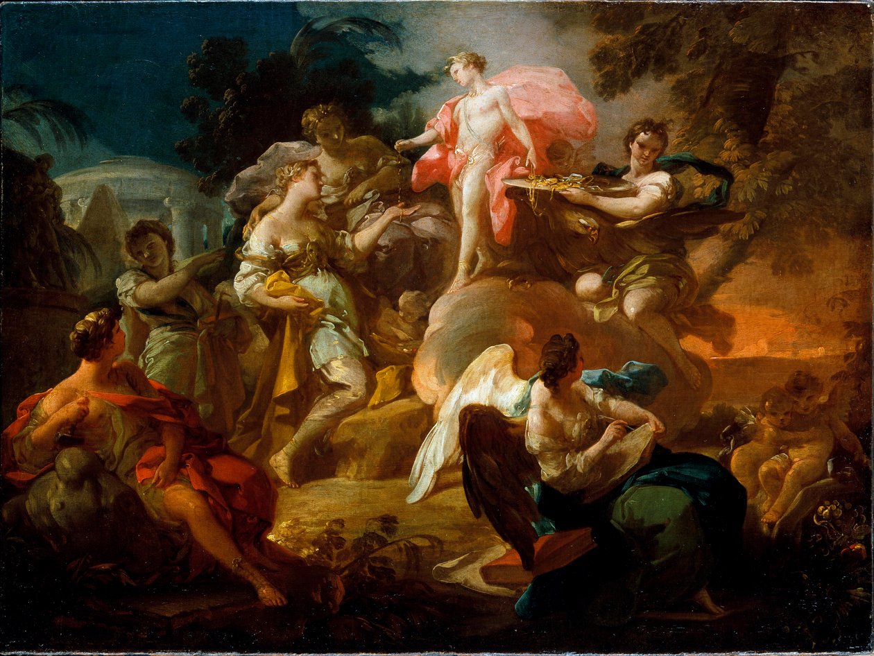 Apollon récompensant les arts, vers 1751 - Corrado Giaquinto