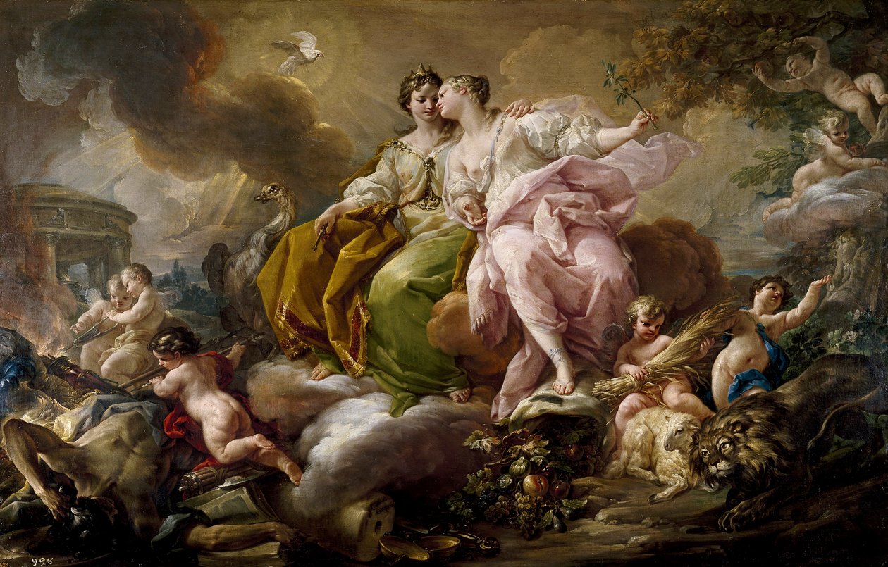 Allégorie de la justice et de la paix - Corrado Giaquinto