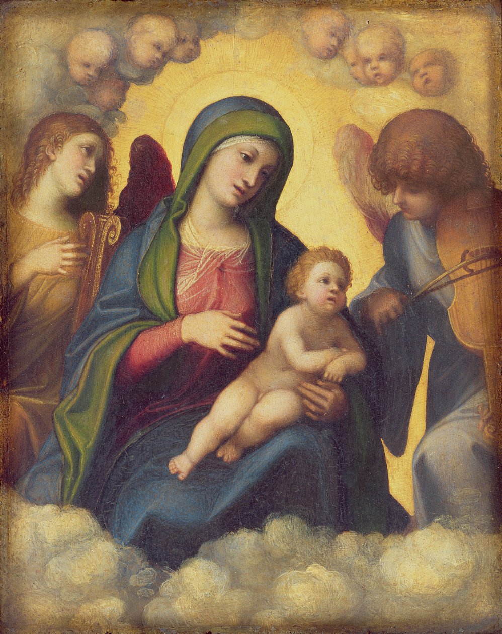 Madonna et enfant en gloire, vers 1520 - Antonio da Correggio