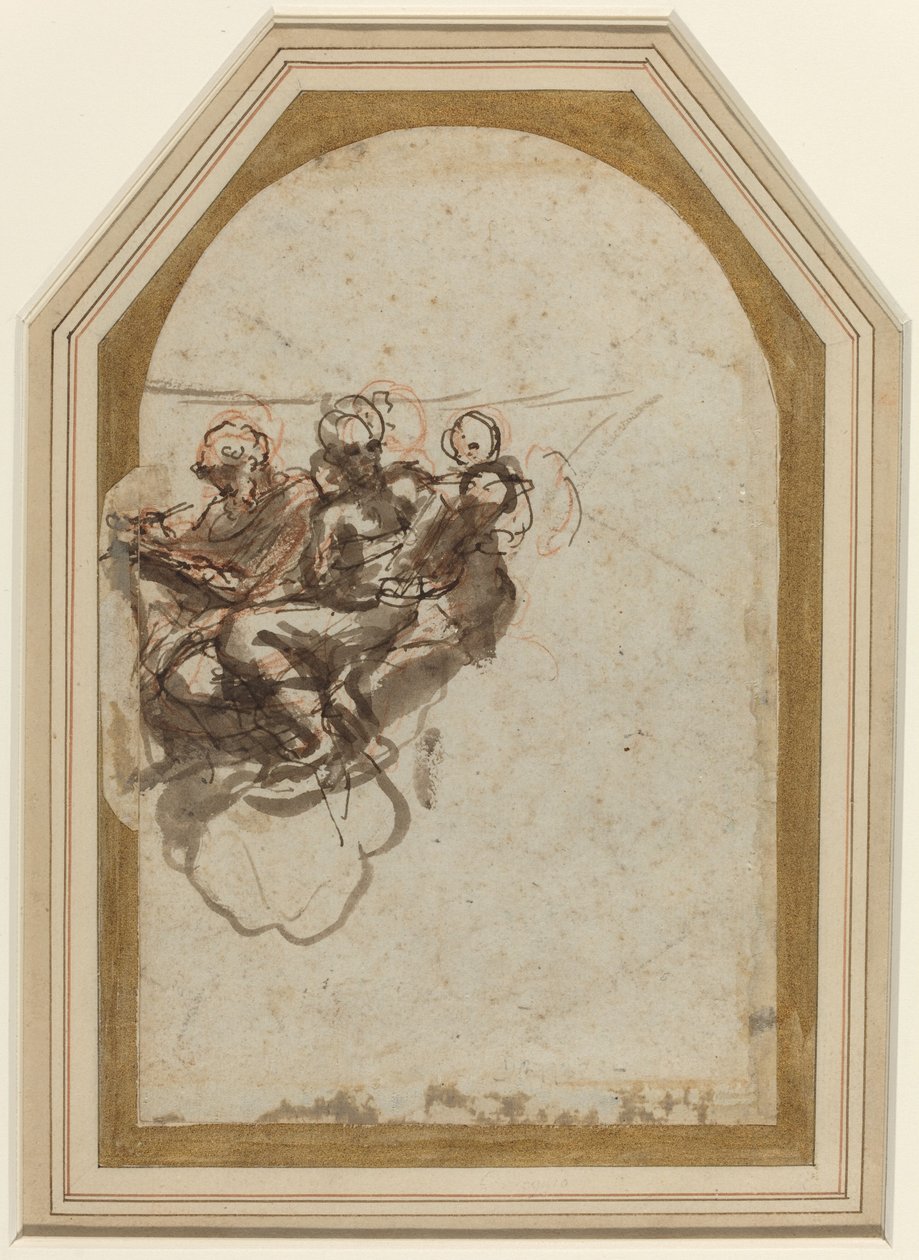 Saint Matthieu et Saint Jérôme (verso) - Correggio