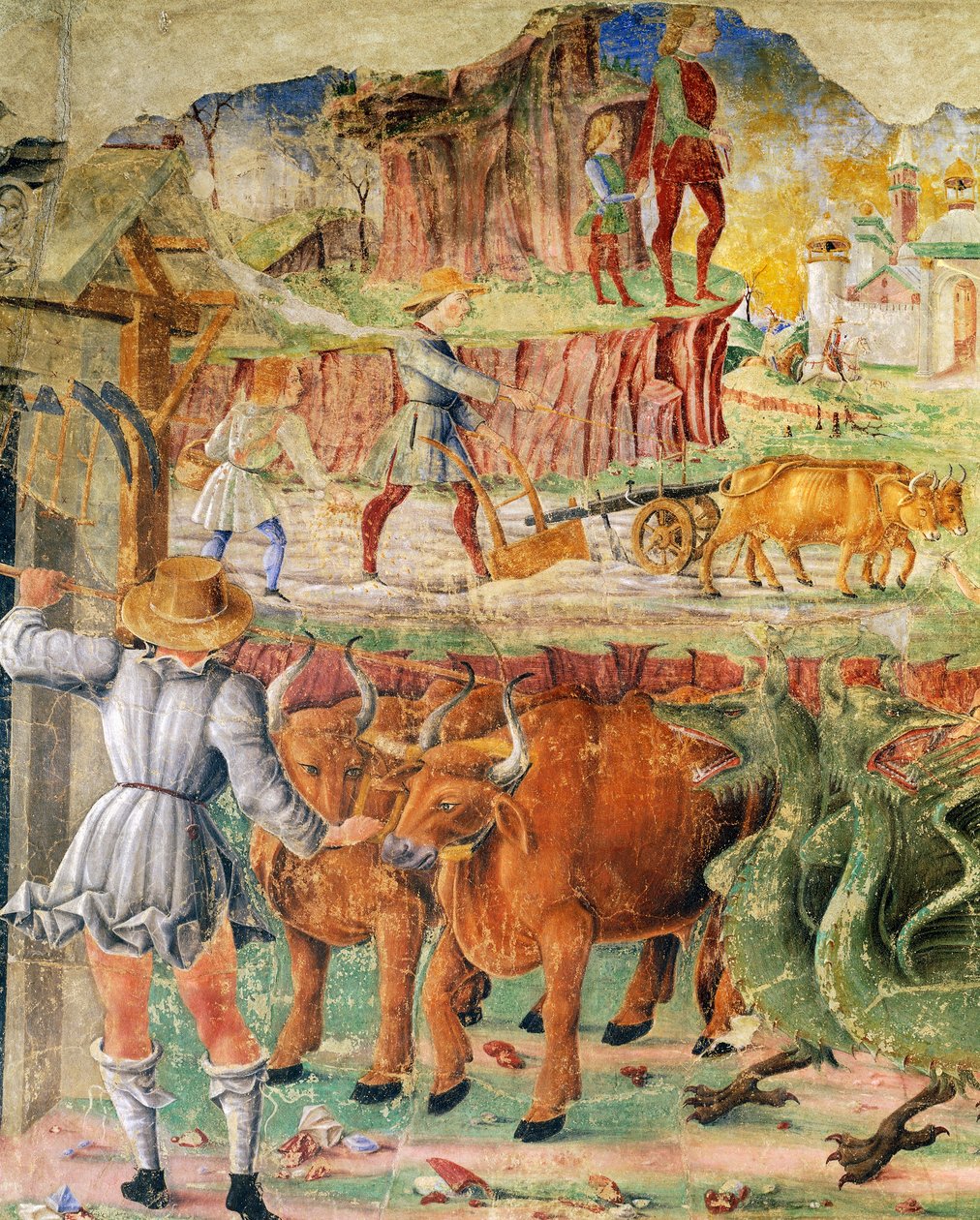 Image agricole, détail du Triomphe de Cérès, scène du Mois d
