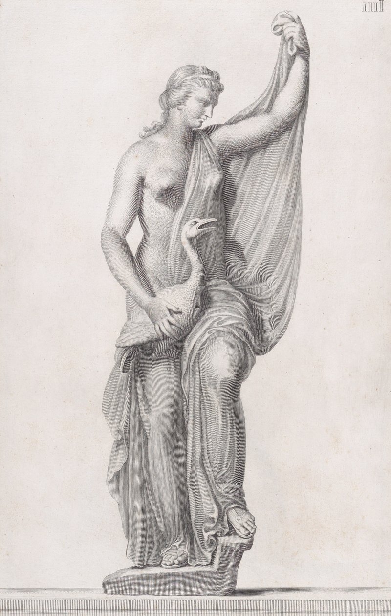 Statue de Léda et le cygne - Cosimo Mogalli