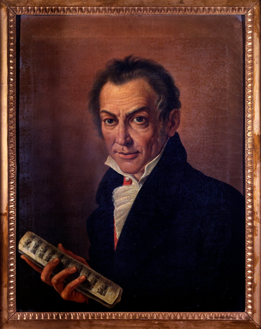 Portrait de Nicola Antonio Zingarelli, compositeur et organiste italien. vers 1800 - Costanzo Angelini