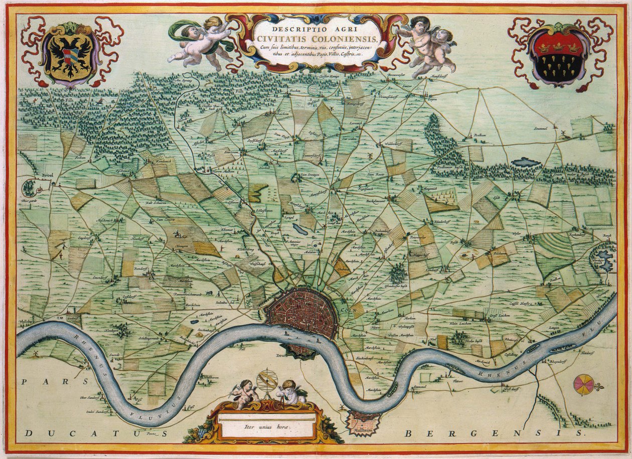 Cologne - Carte - Johannes and Mortier, Cornelis Covens
