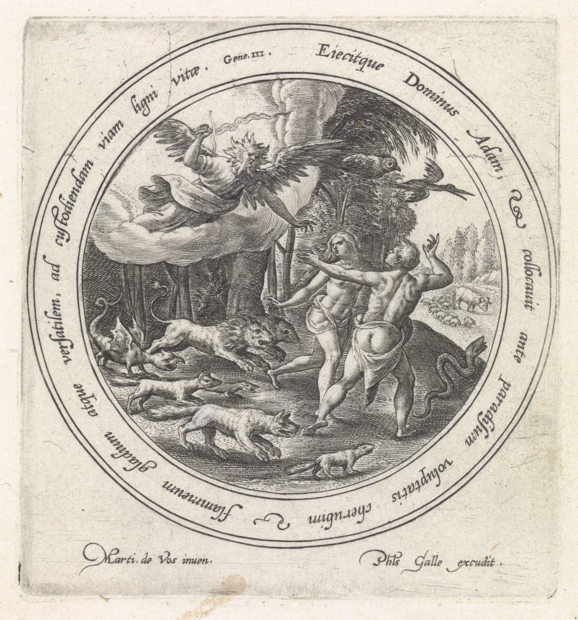 Expulsion du Paradis - Crispijn van de Passe (I)