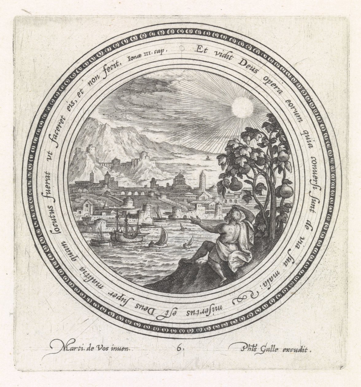 Jonas sous le ricin (Histoire de Jonas) - Crispijn van de Passe (I)
