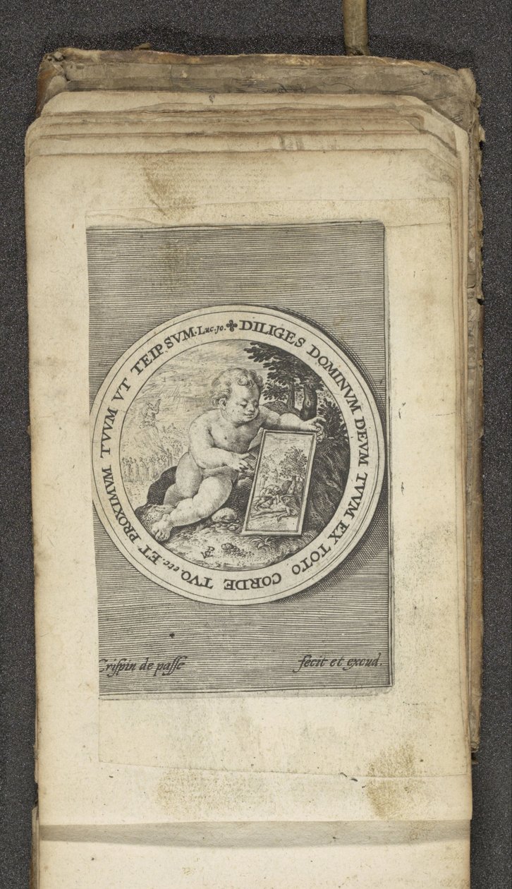 Putto avec tablette - Crispijn van de Passe (I)