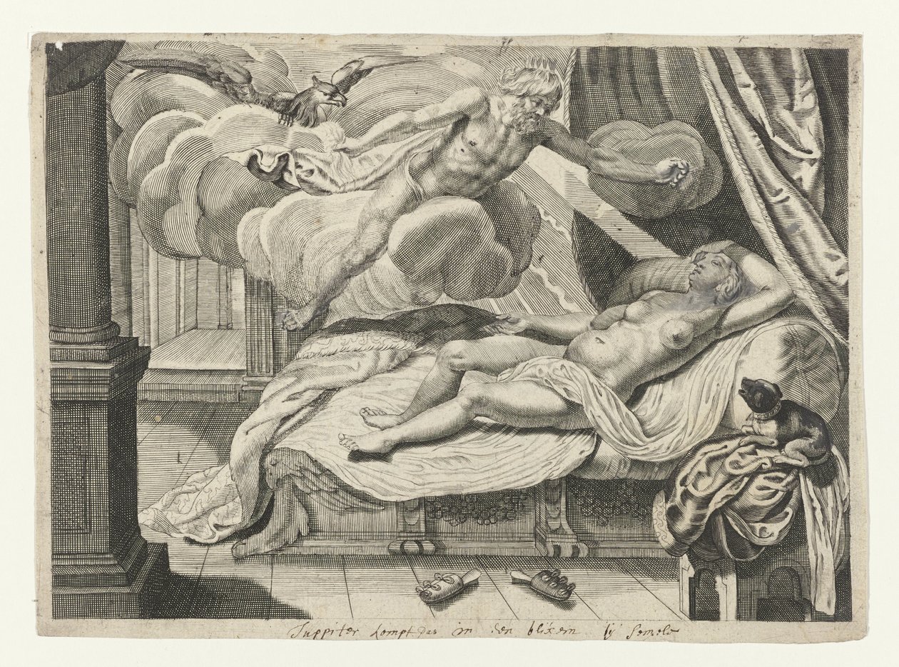 Jupiter et Sémélé - Crispijn van de Passe (II) (attributed to)
