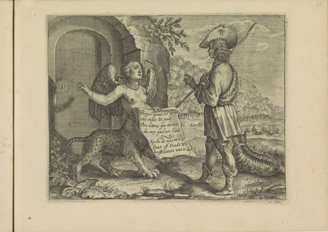 Conversation entre un sphinx et un berger - Crispijn van de Passe (II)