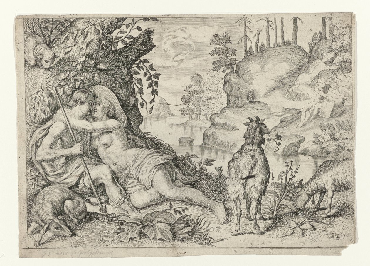 Polyphème surprend Acis et Galatée - Crispijn van de Passe (II)