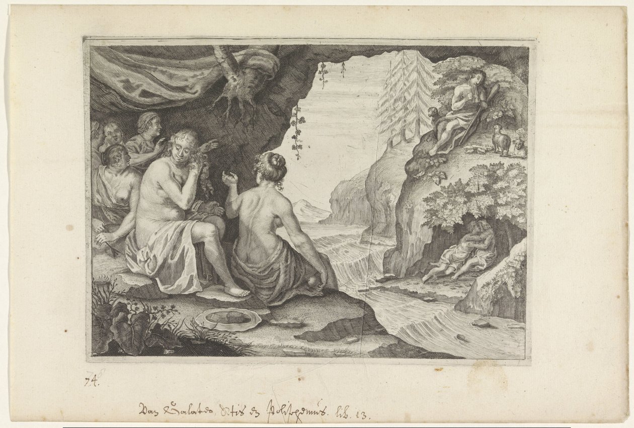 Polyphème et Acis aimant Galatée - Crispijn van de Passe (II)