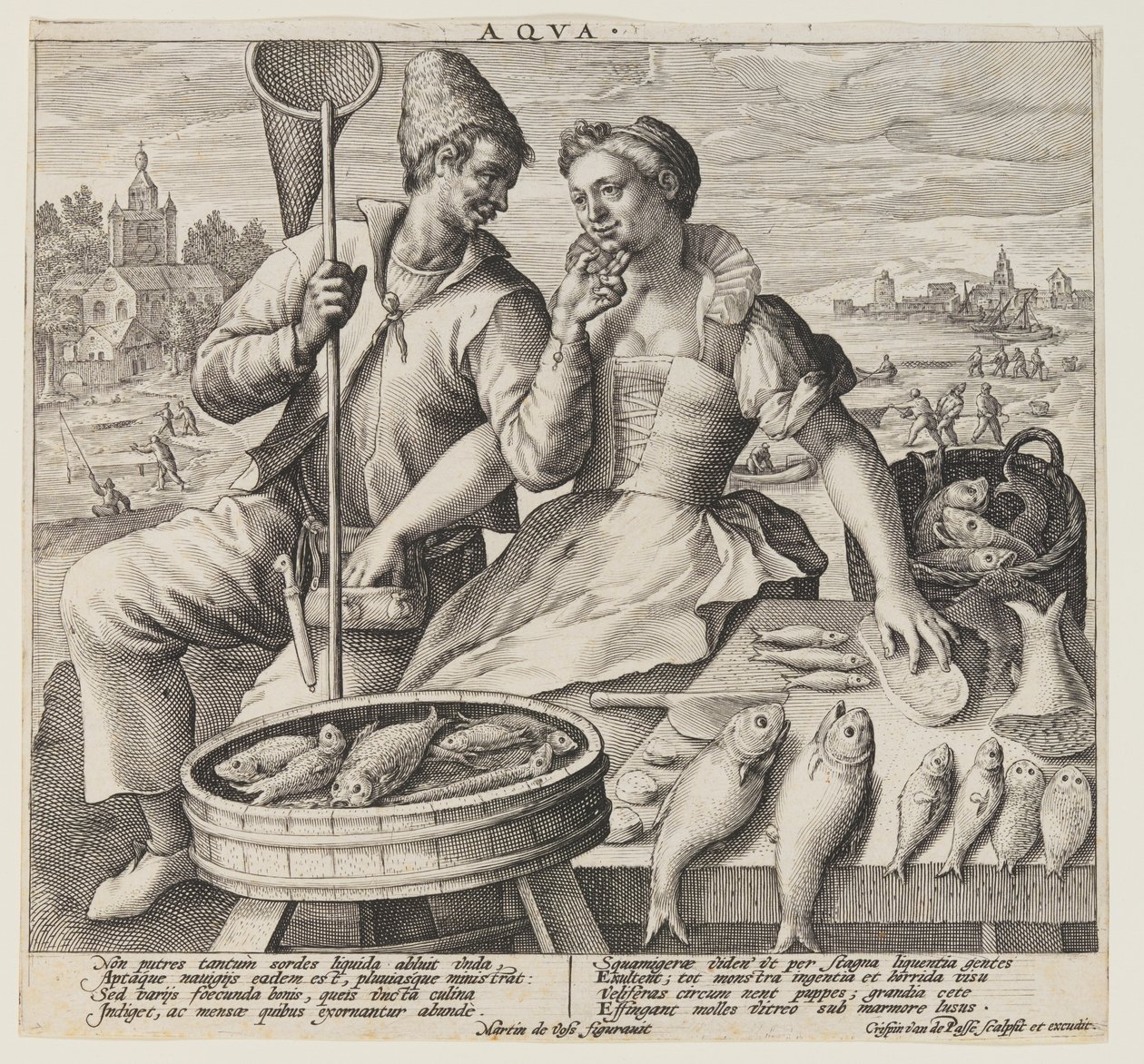 Aqua (eau), tiré de The Elements - Crispijn van de Passe I