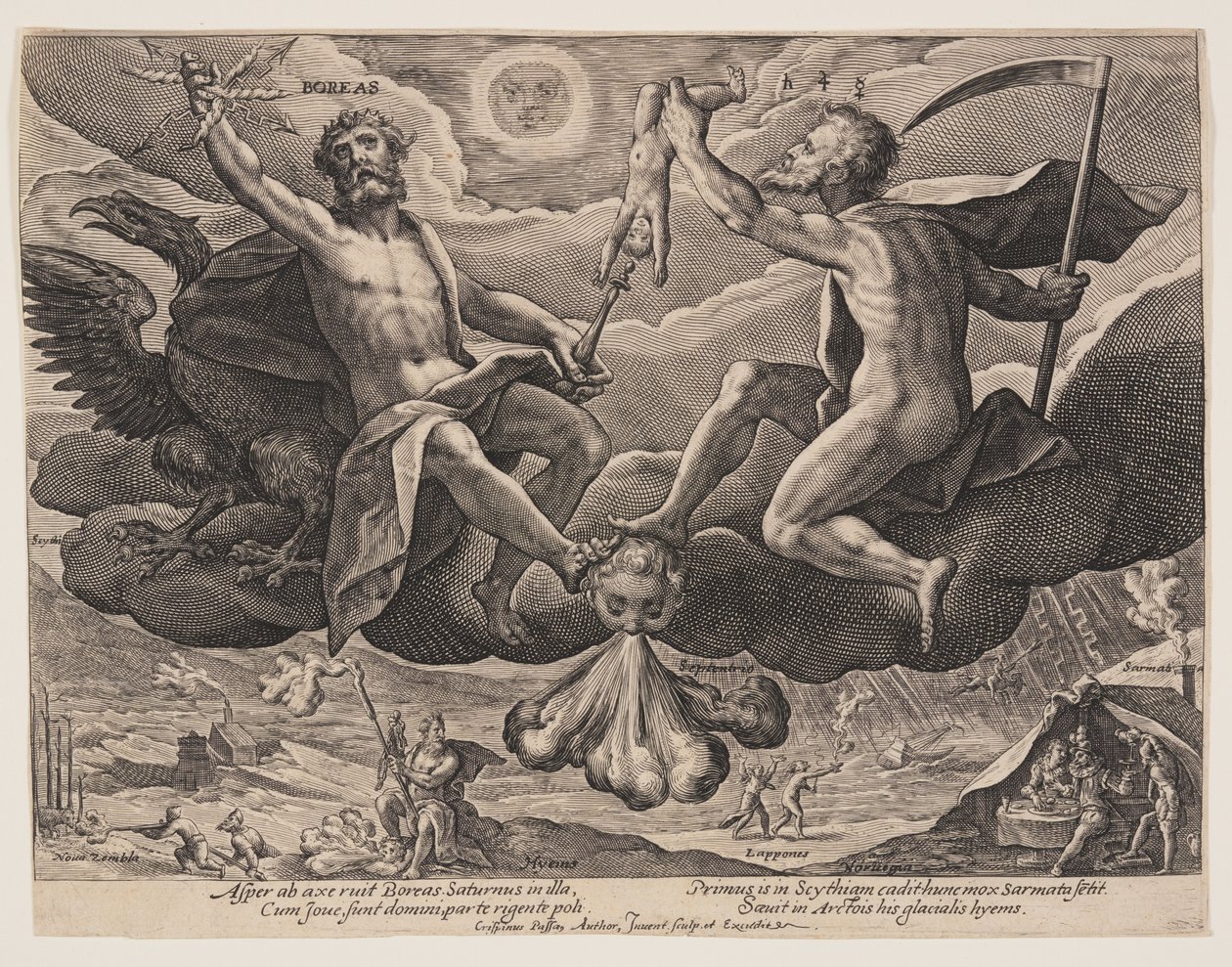Boreas, tiré de The Winds - Crispijn van de Passe I