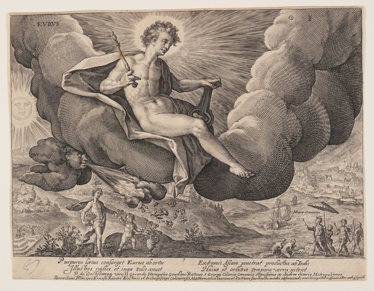 Eurus, extrait de The Winds - Crispijn van de Passe I