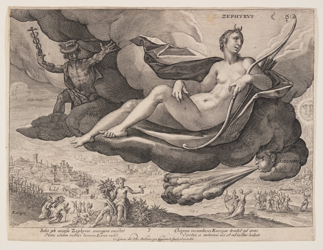 Zephyrus, extrait de The Winds - Crispijn van de Passe I
