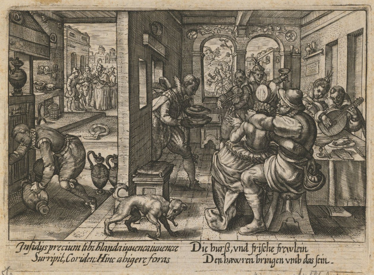 Banquet avec musiciens, vers 1600 - Crispijn van de Passe the Elder