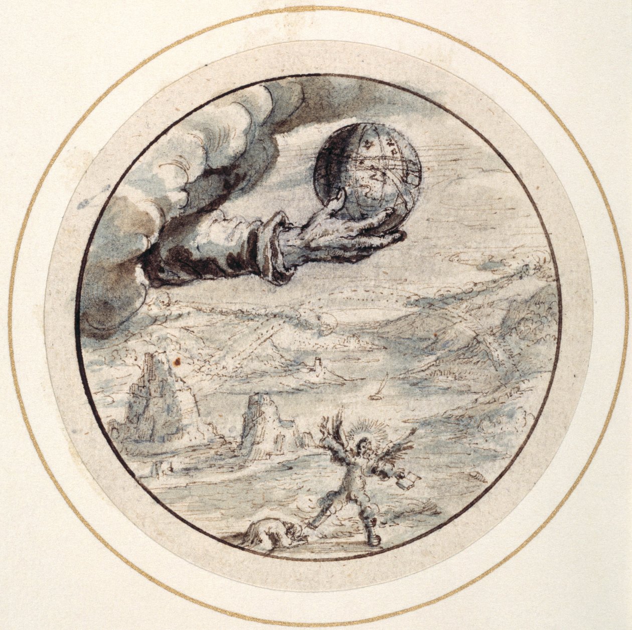 Main avec sphère céleste, début du XVIIe siècle - Crispin I de Passe