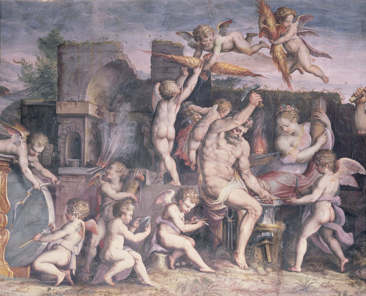 La Forge de Vulcain, 1555 - Cristofano Gherardi