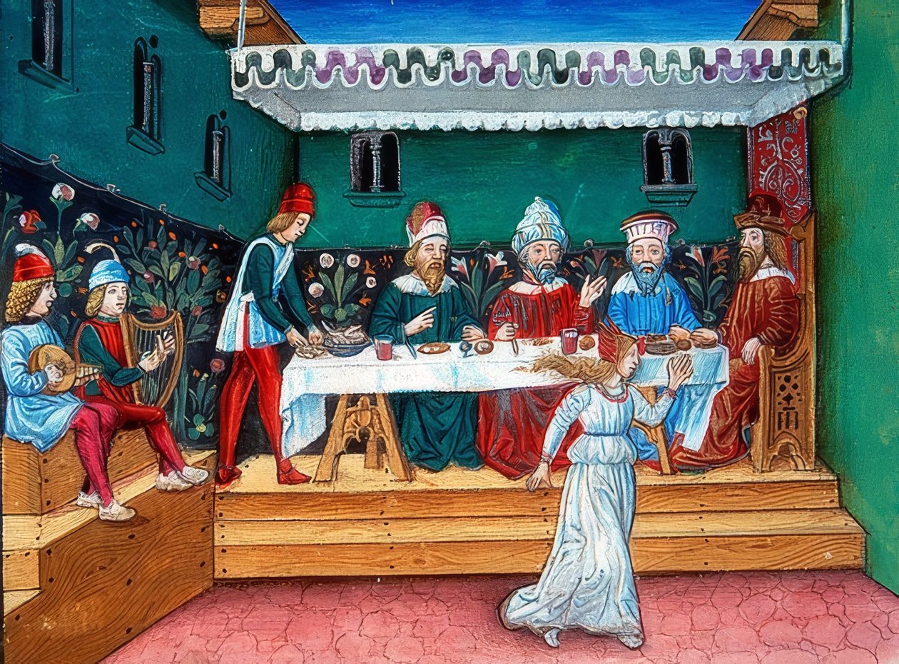 Pendant le banquet d